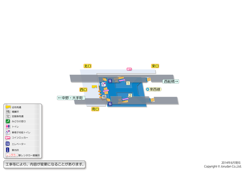 浦安（千葉）駅の構内図