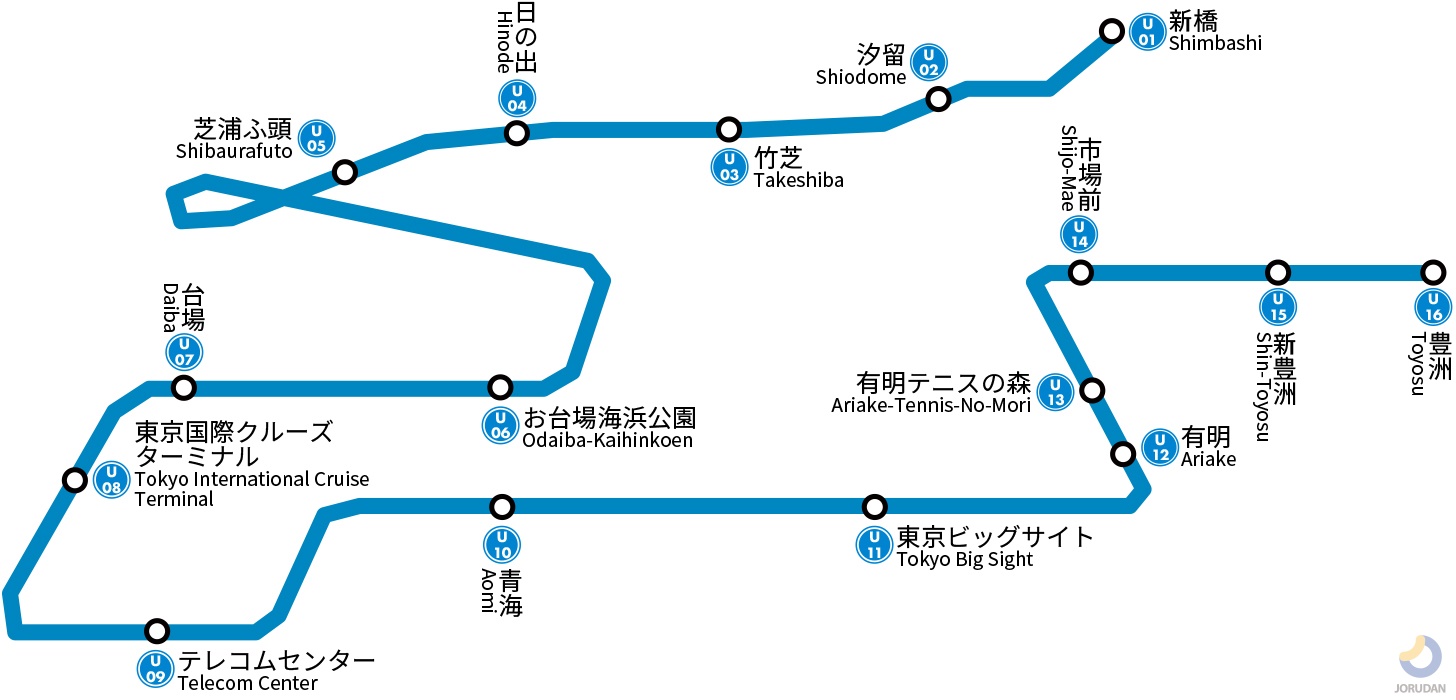 ゆりかもめ 路線図 ジョルダン