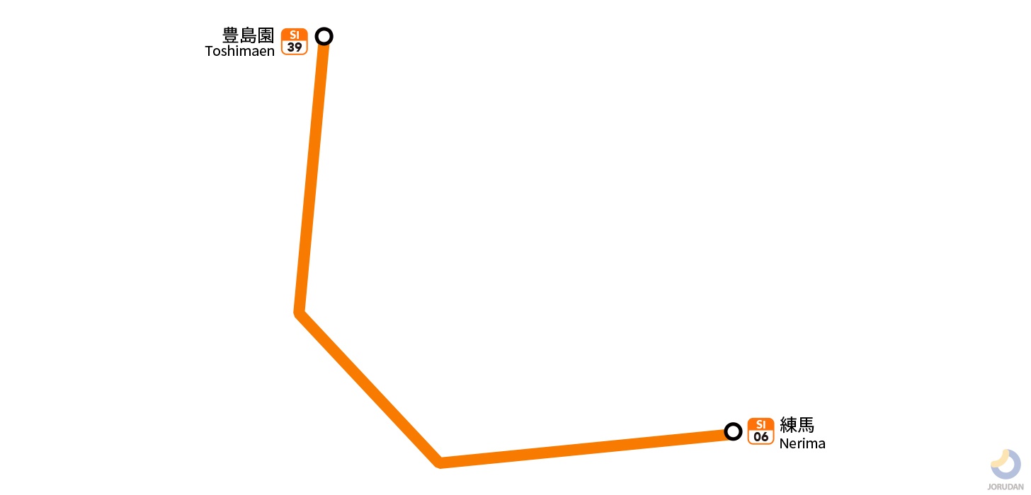 西武豊島線の路線図