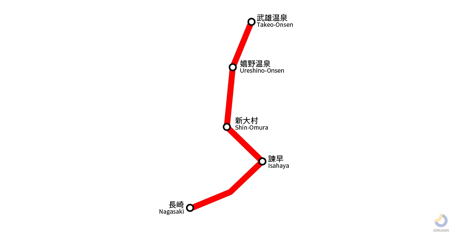 西九州新幹線の路線図
