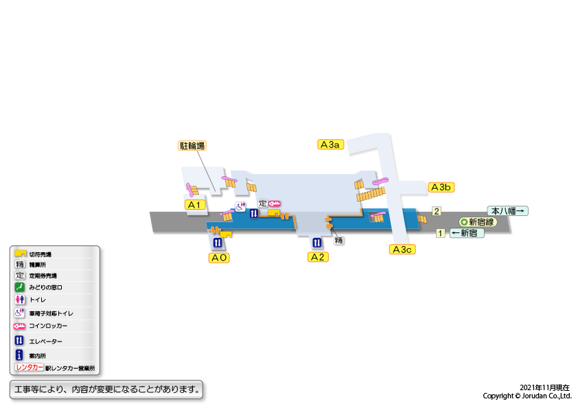 一之江駅の構内図