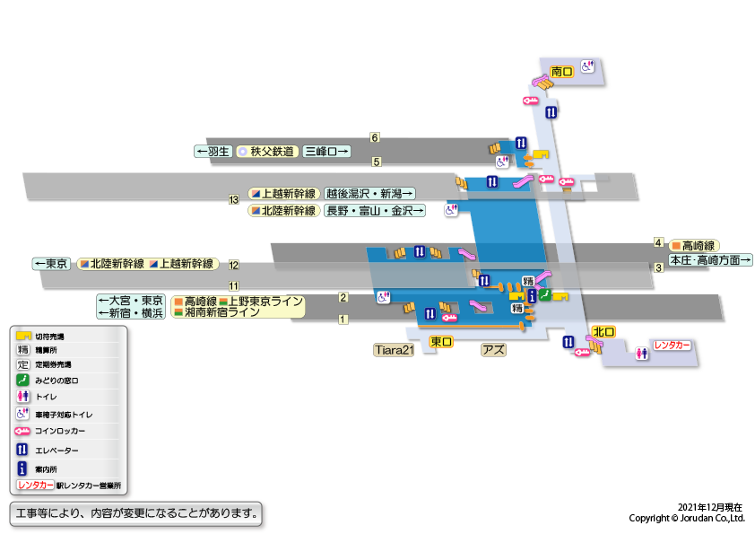 熊谷駅構内図 駅の情報 ジョルダン