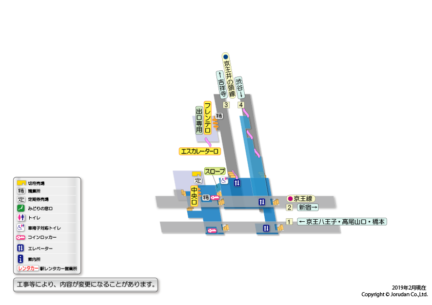 明大前駅の構内図