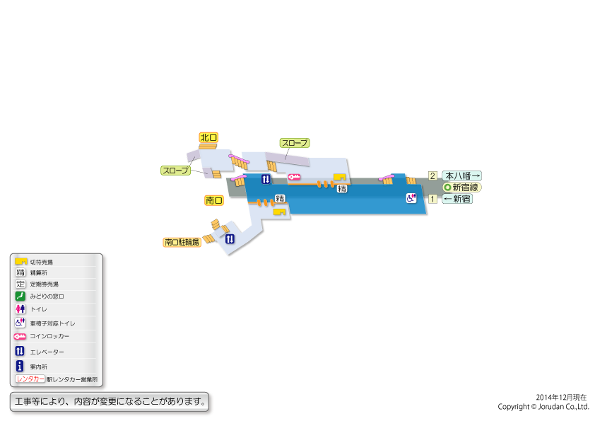 瑞江駅の構内図