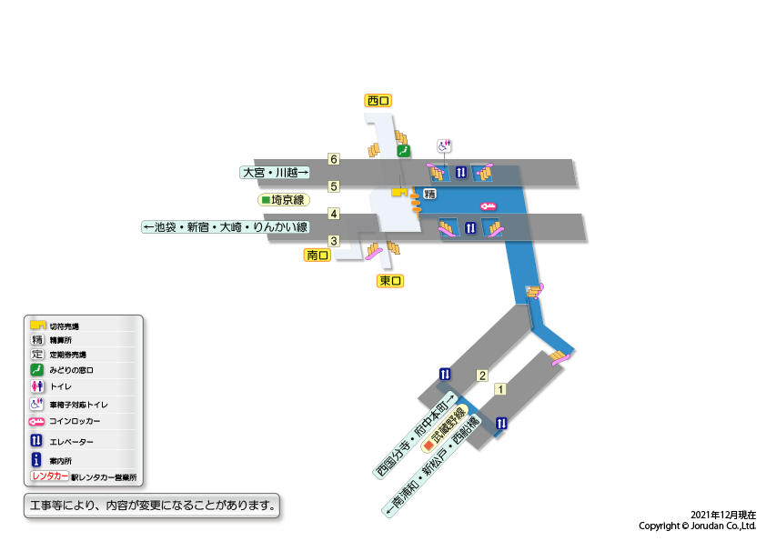 武蔵浦和駅の構内図 駅の情報 ジョルダン