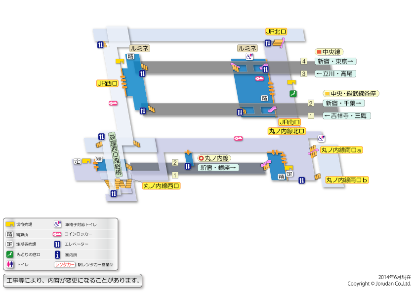 荻窪駅構内図｜駅の情報｜ジョルダン