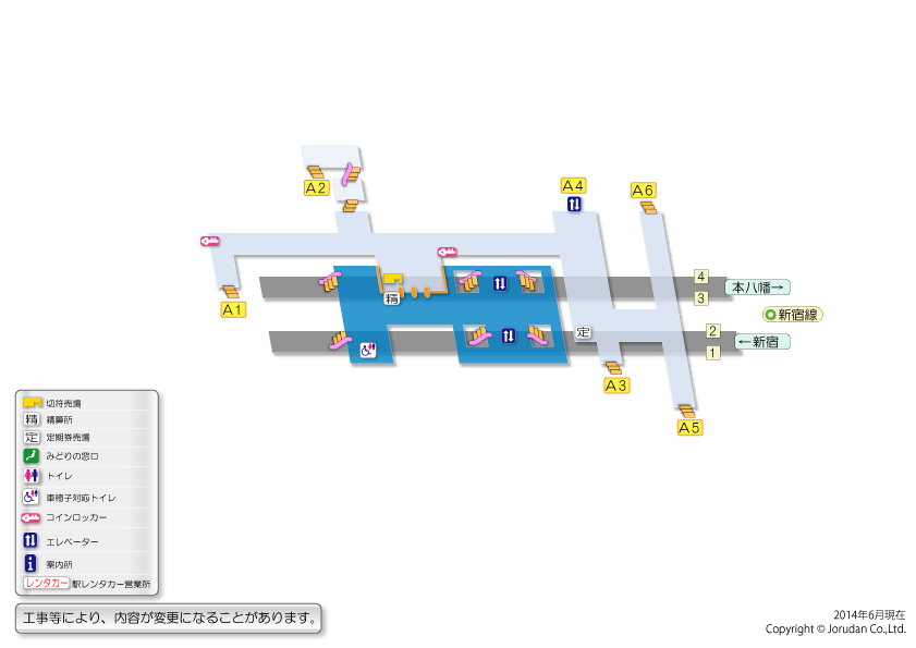 大島（東京）駅の構内図