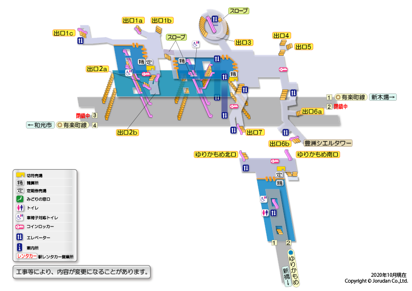 豊洲駅の構内図