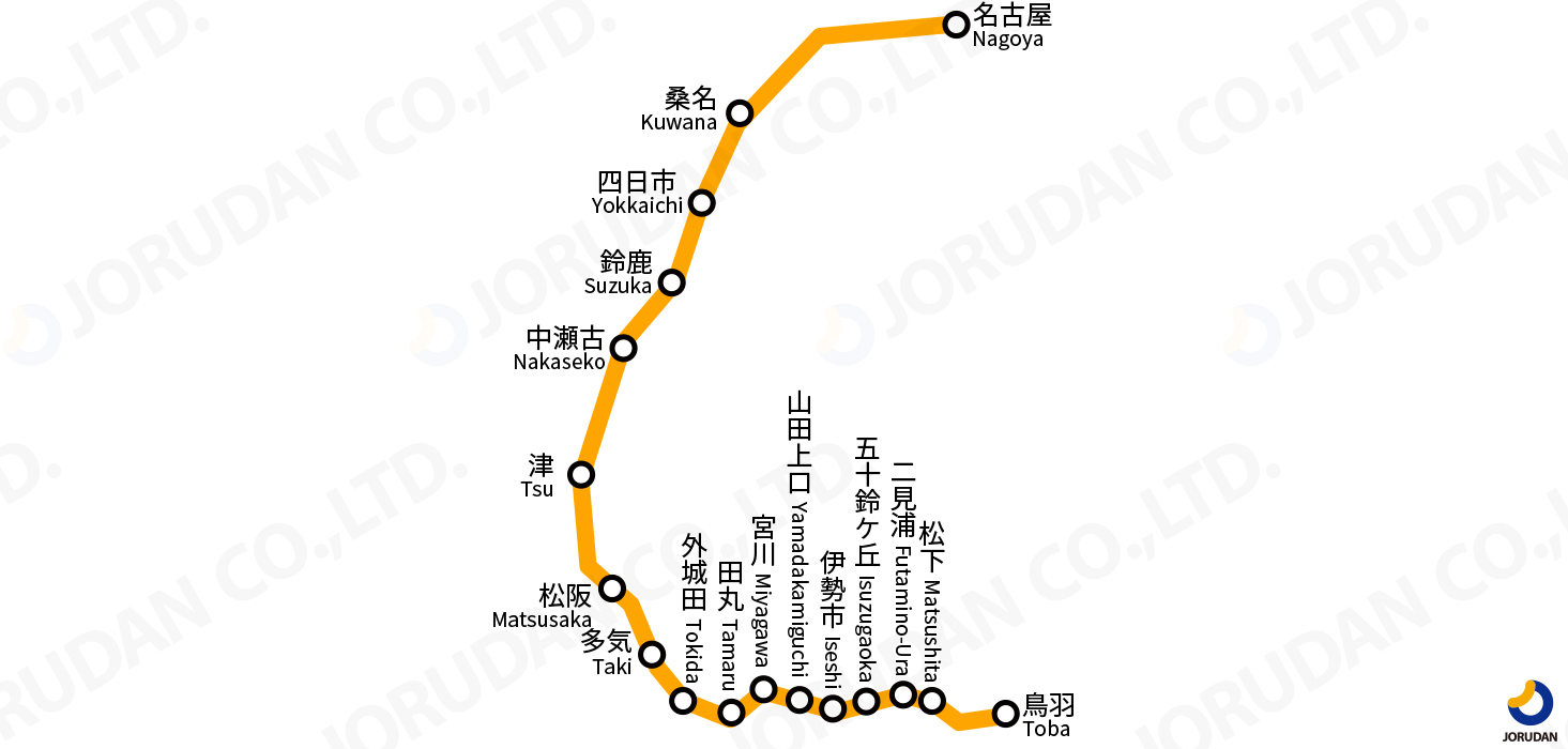 快速みえの路線図・地図 - ジョルダン