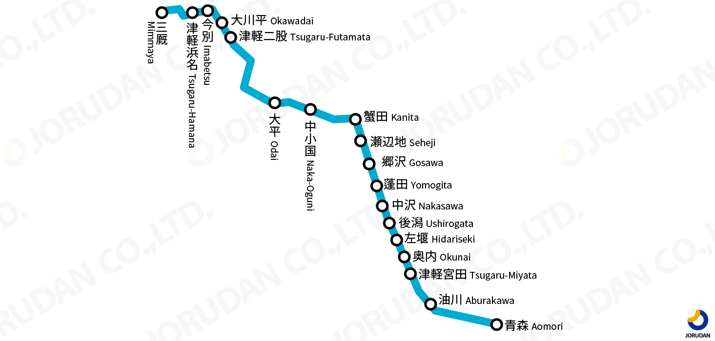 津軽線の路線図・地図 - ジョルダン