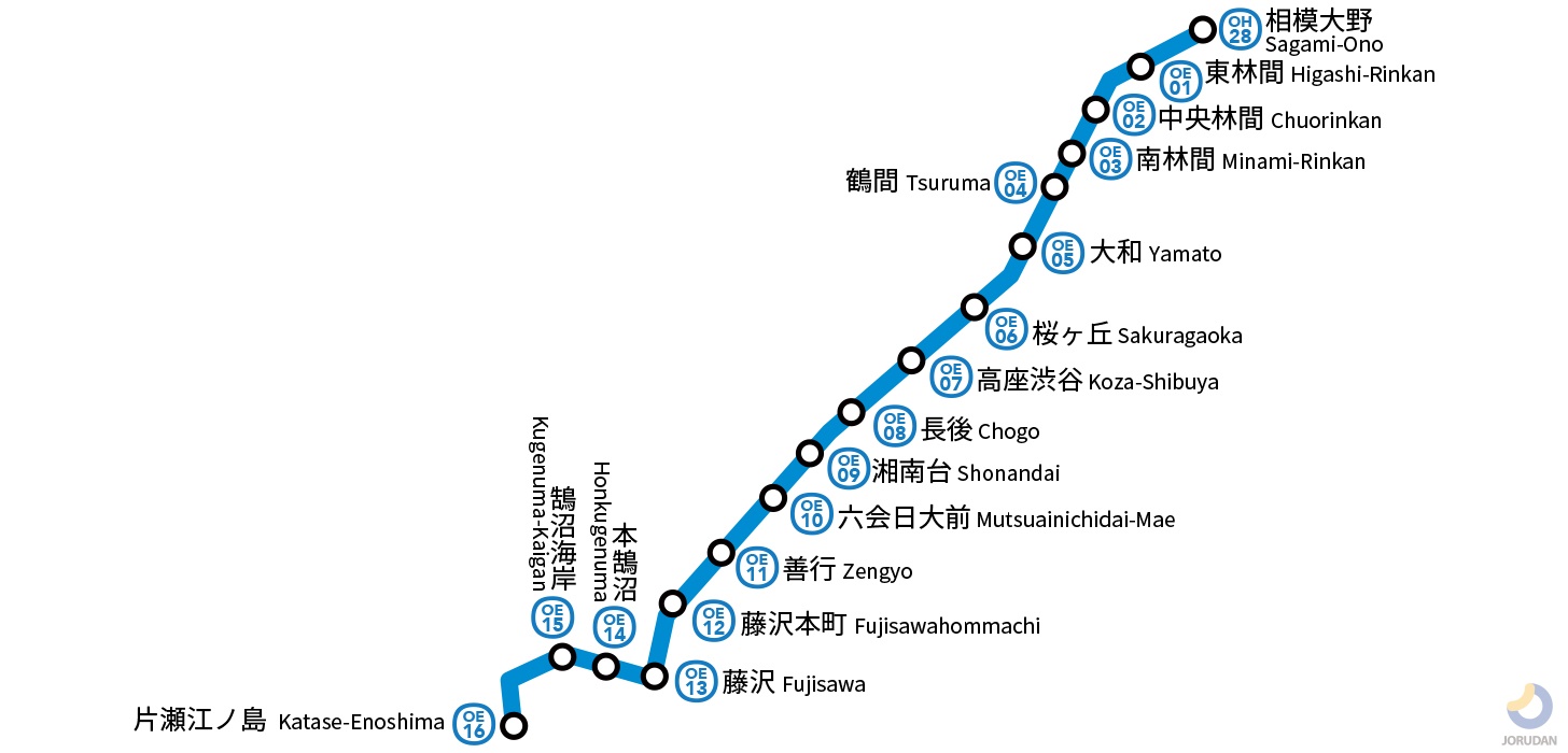 [路線図]小田急停車駅のご案内 小田急線 路線図 | Work | Kishino Shogo(6D)-木住野彰悟